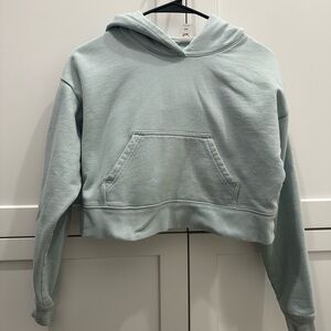TNA Soft Blue Cropped Hoodie